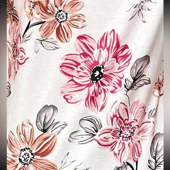 Boho Floral Lace Print Cami Top Blouse Shirt White - Picture 6 of 6